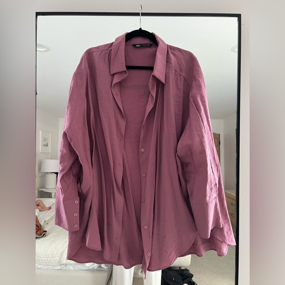 ZARA FLOWY BUTTON DOWN